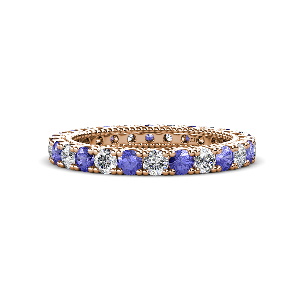 Ellen 1.80 ctw Tanzanite and Natural Diamond Eternity Band 