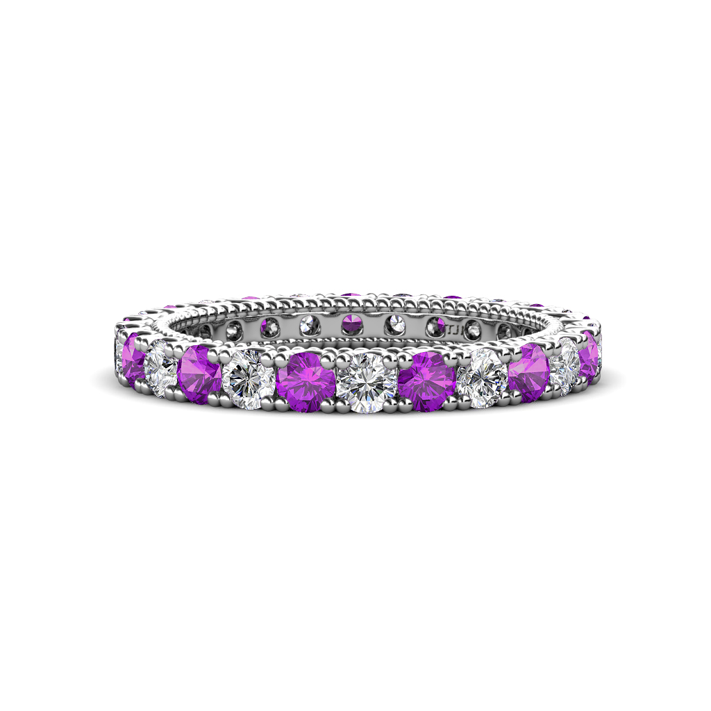 Ellen 1.92 ctw Amethyst and Lab Grown Diamond Eternity Band 