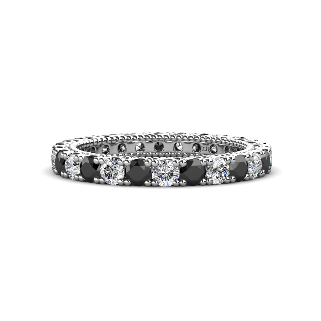 Ellen 1.86 ctw Black Diamond and Lab Grown Diamond Eternity Band 