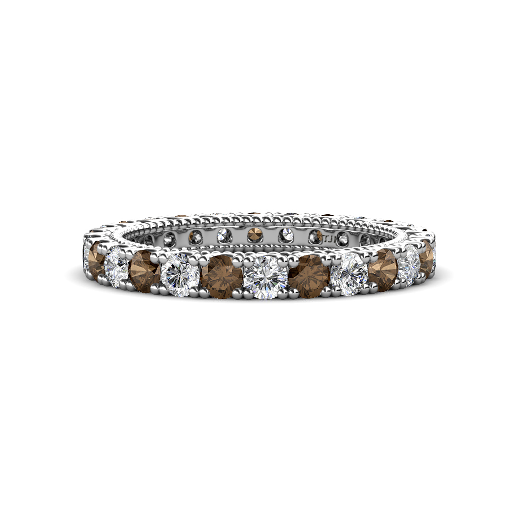 Ellen 1.80 ctw Smoky Quartz and Lab Grown Diamond Eternity Band 