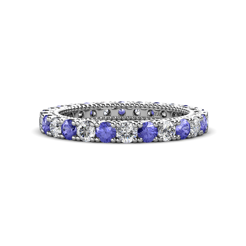 Ellen 1.80 ctw Tanzanite and Natural Diamond Eternity Band 