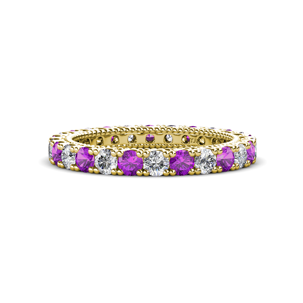 Ellen 1.86 ctw Amethyst and Natural Diamond Eternity Band 