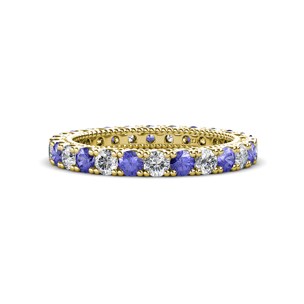 Ellen 1.80 ctw Tanzanite and Natural Diamond Eternity Band 