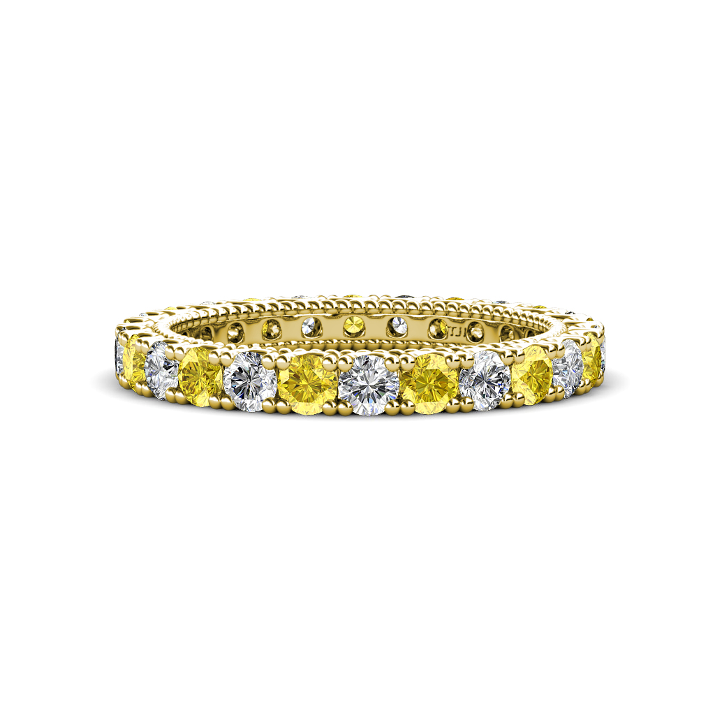 Ellen 1.86 ctw Yellow Sapphire and Lab Grown Diamond Eternity Band 