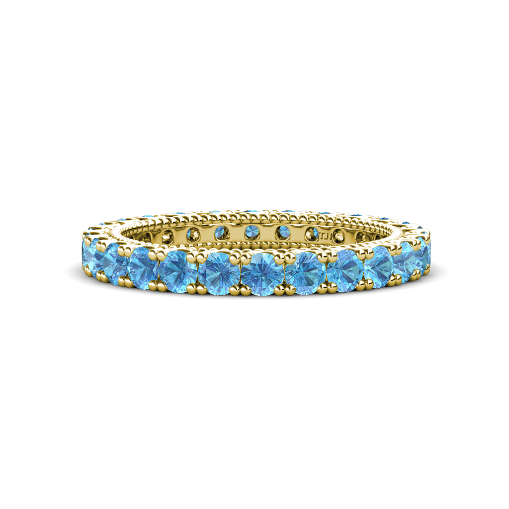 Ellen 1.56 ctw Blue Topaz Eternity Band 