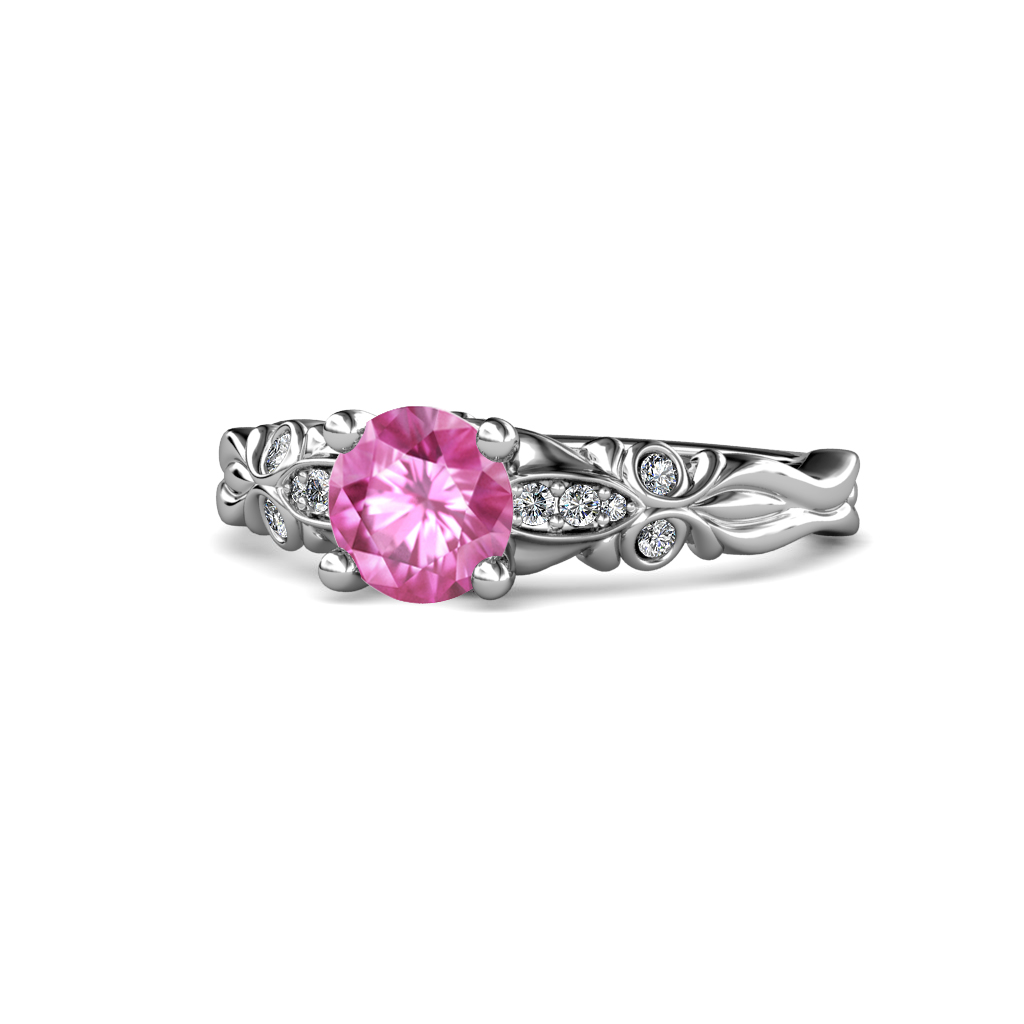 Carina 1.24 ctw Signature Pink Sapphire and Natural Diamond Engagement Ring 