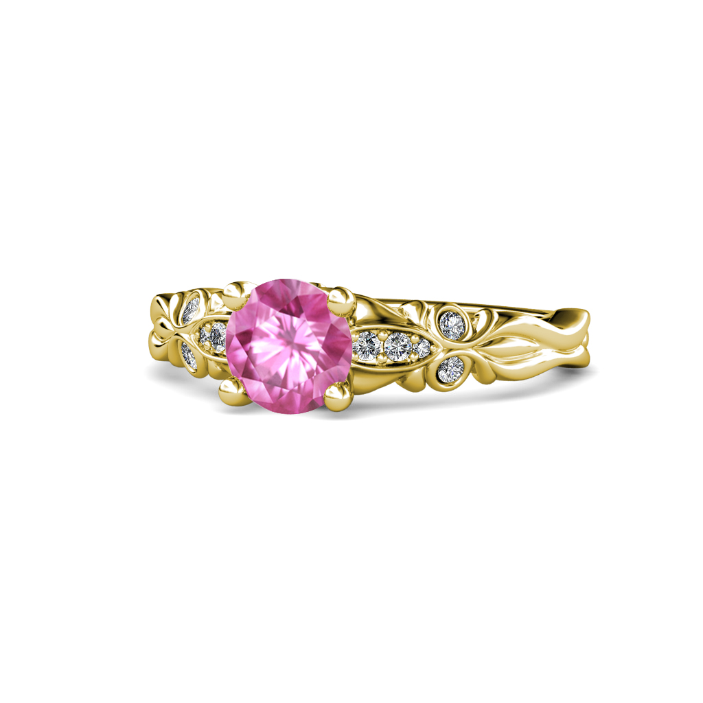 Carina 1.24 ctw Signature Pink Sapphire and Natural Diamond Engagement Ring 