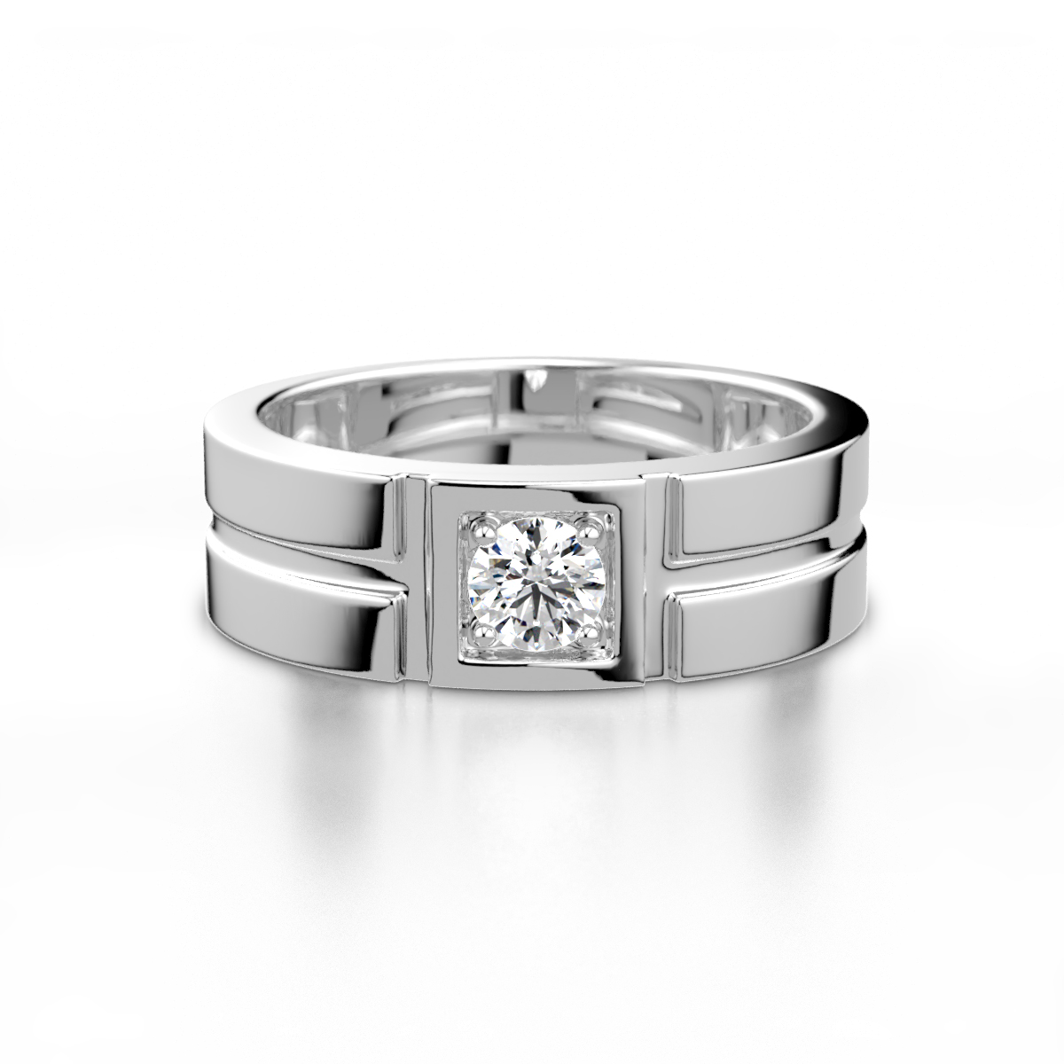 Marcus 0.25 ct Lab Grown Diamond Solitaire Men Wedding Band (6 mm) 