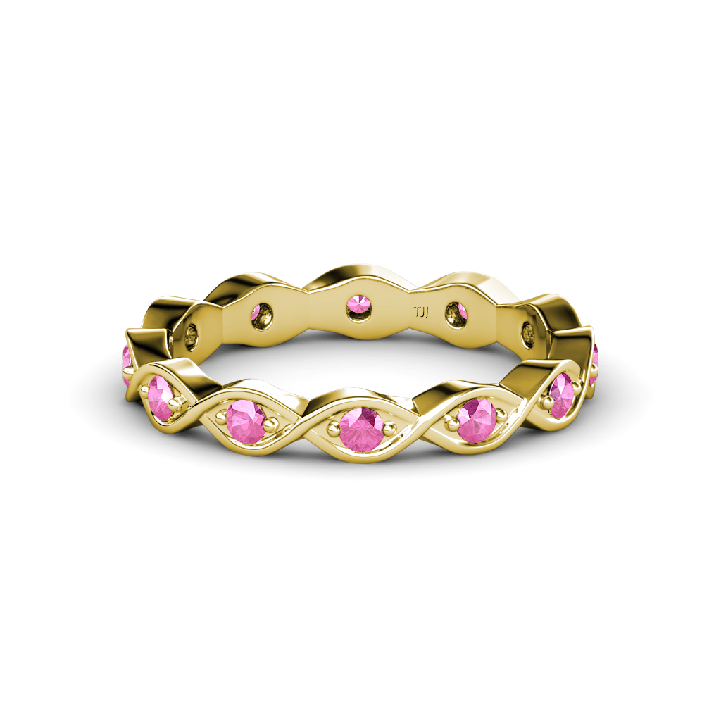 Breanna 2.20 mm Pink Sapphire Eternity Band 