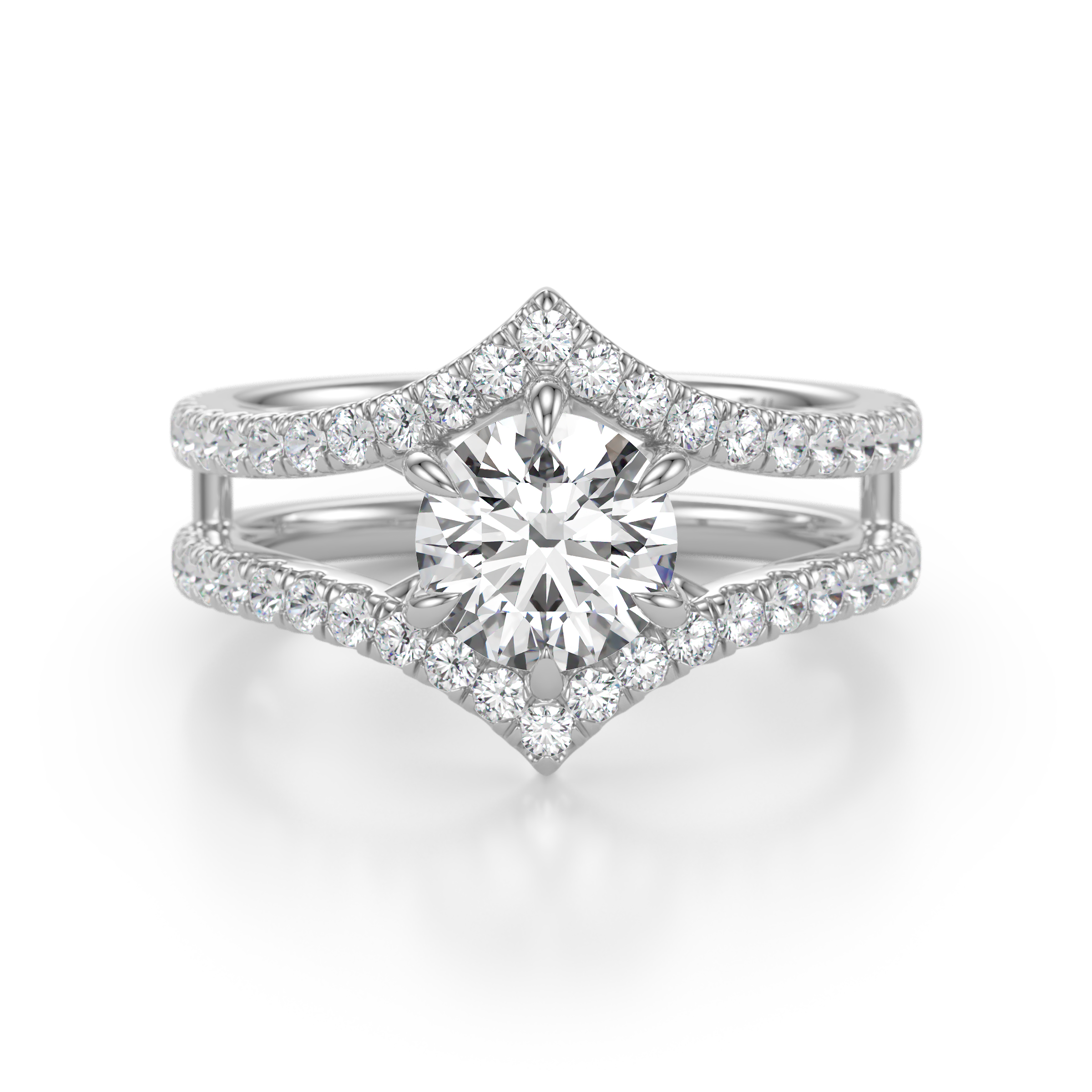 Zaria 1.64 ctw IGI Certified Lab Grown Diamond (6.50 mm) accented Lab Grown Diamonds Women Engagement Ring 