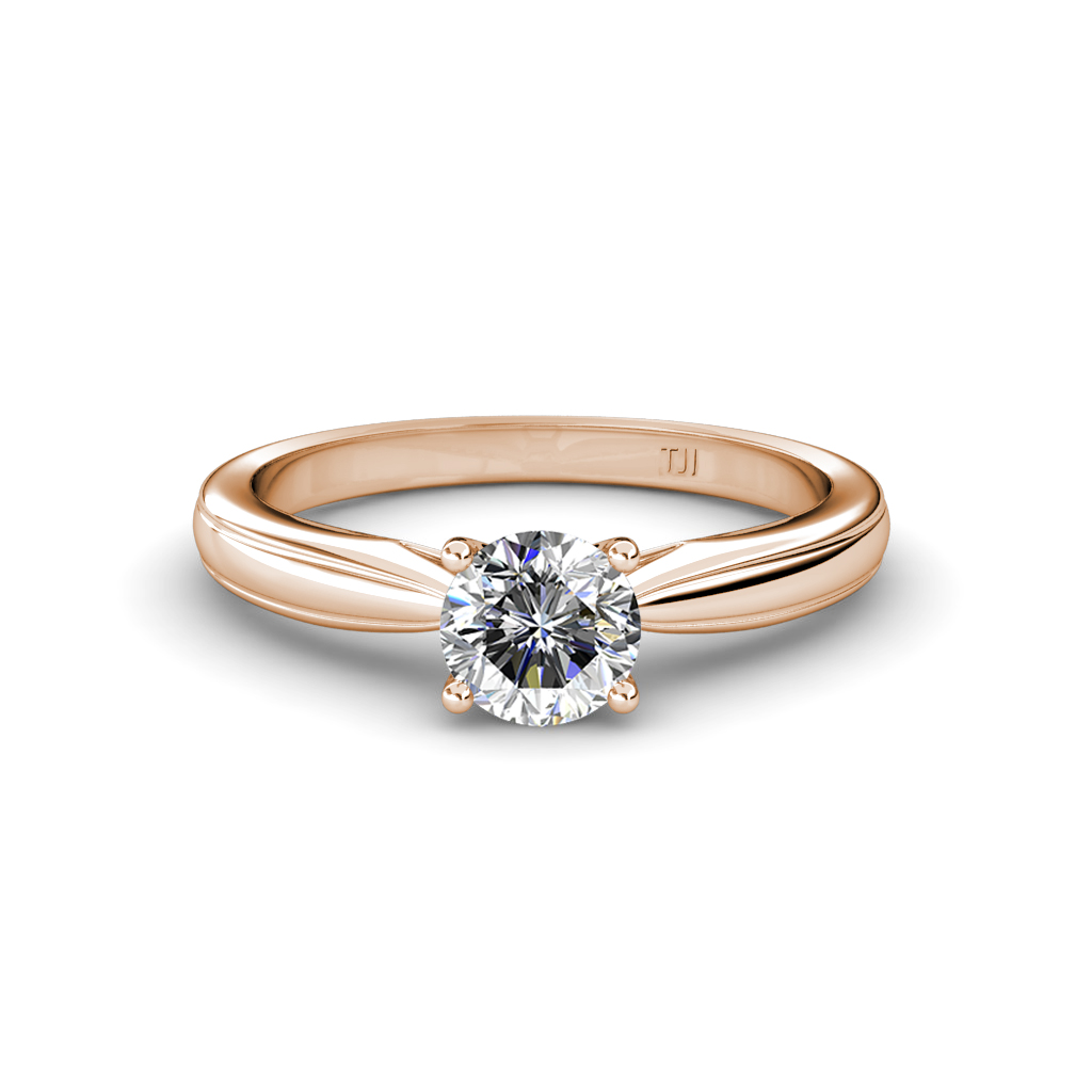 Adsila 1.00 ct IGI Certified Lab Grown Diamond (VS1/E) Round Solitaire Engagement Ring 