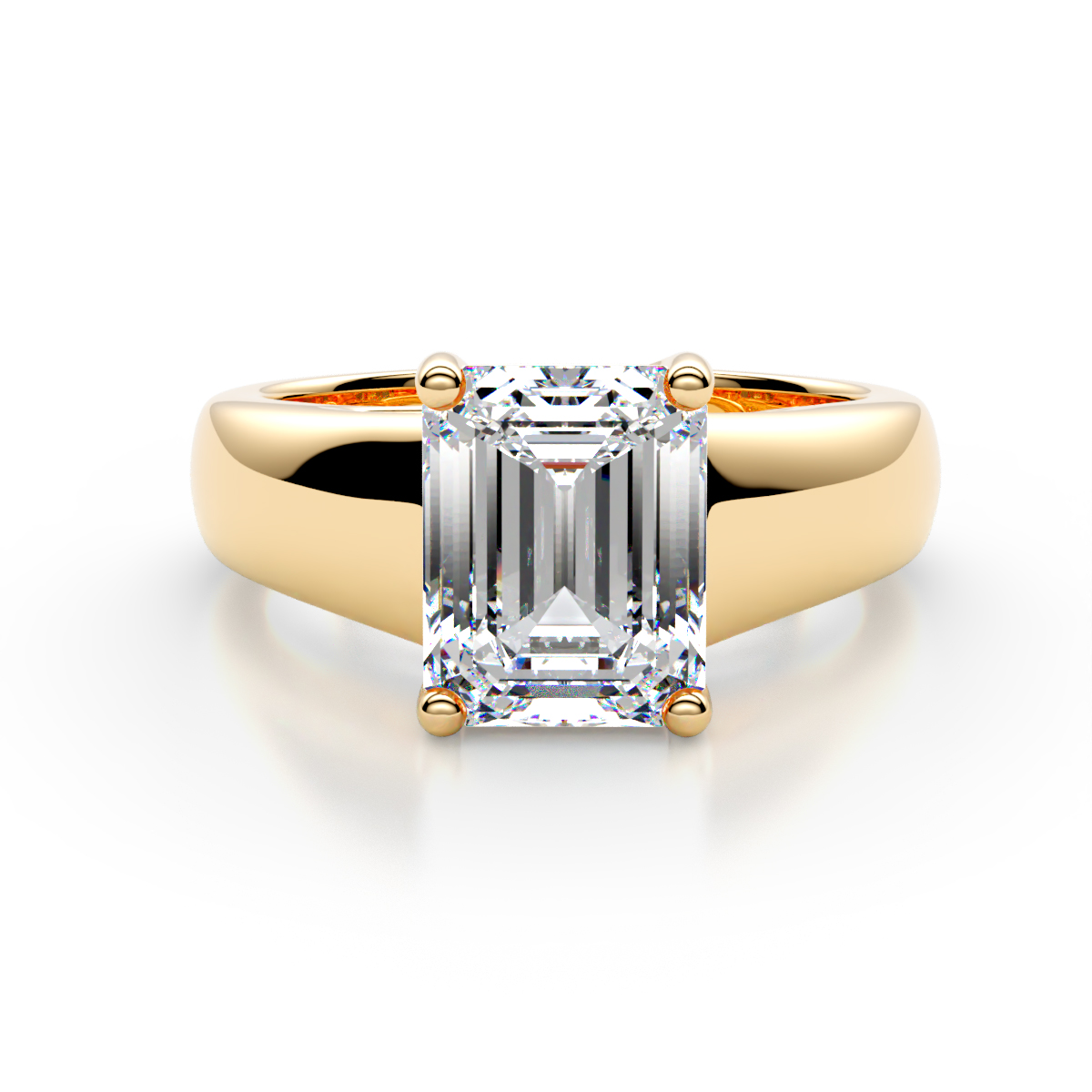 Nivora 3.00 ct IGI Certified Emerald Shape Lab Grown Diamond (VS1/E) Women Solitaire Engagement Ring 