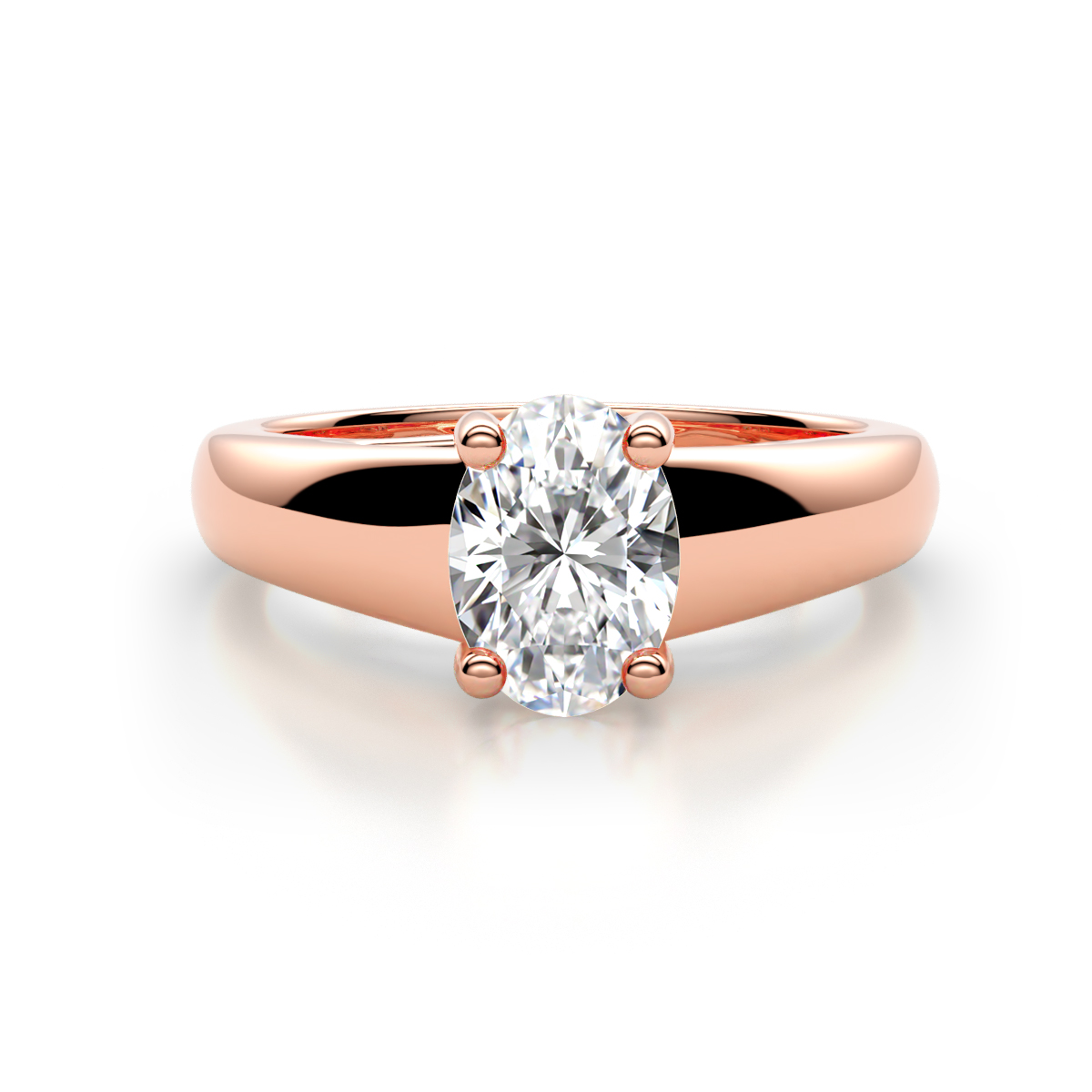 Nivora 1.00 ct GIA Certified Oval Shape Natural Diamond (SI/G) Women Solitaire Engagement Ring 