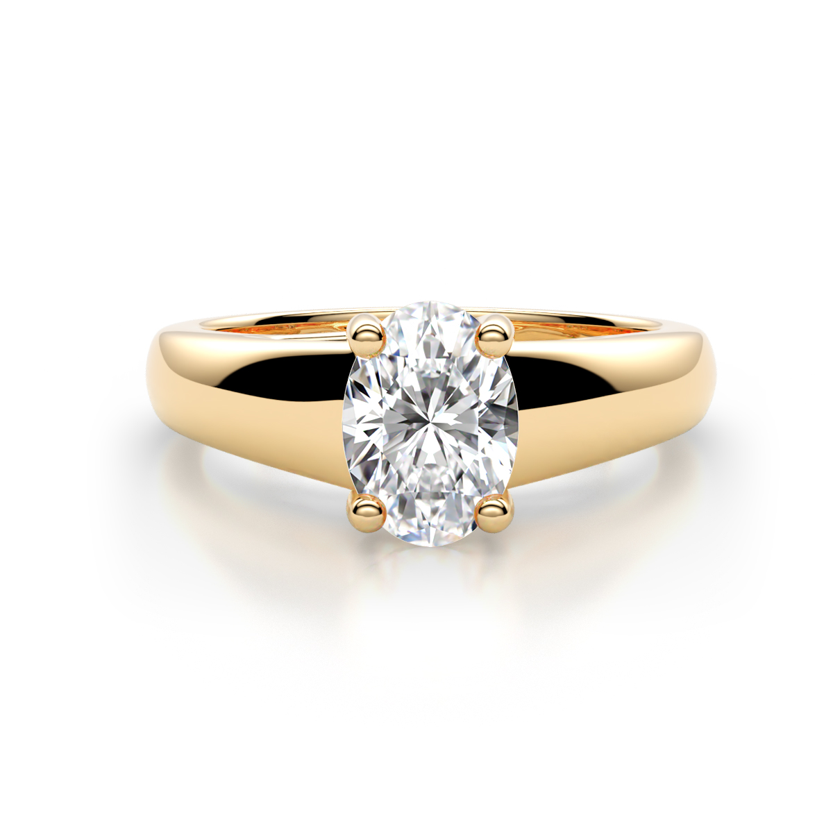 Nivora 1.00 ct GIA Certified Oval Shape Natural Diamond (SI/G) Women Solitaire Engagement Ring 