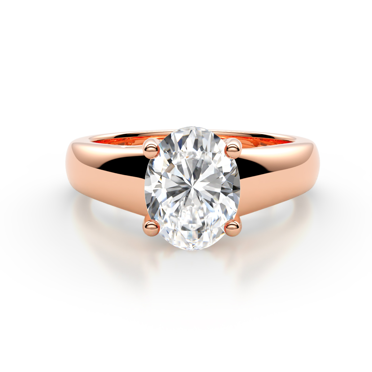 Nivora 2.00 ct IGI Certified Oval Shape Lab Grown Diamond Women Solitaire Engagement Ring 