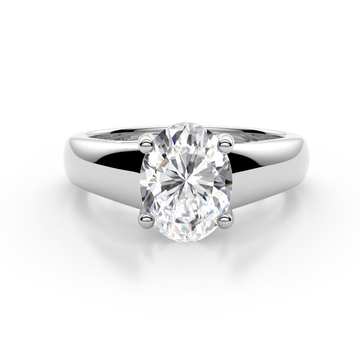 Nivora 2.00 ct IGI Certified Oval Shape Lab Grown Diamond Women Solitaire Engagement Ring 