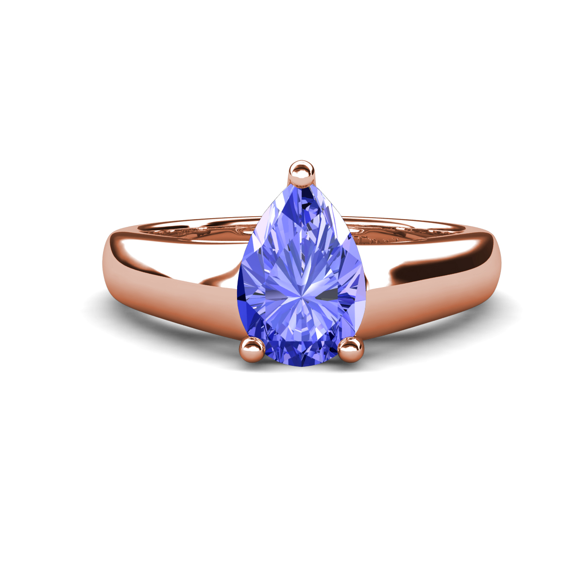Nivora 1.40 ct Pear Shape Tanzanite Women Solitaire Engagement Ring 