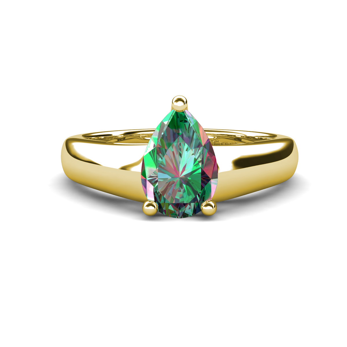 Nivora 1.11 ct Pear Shape Created Alexandrite Women Solitaire Engagement Ring 