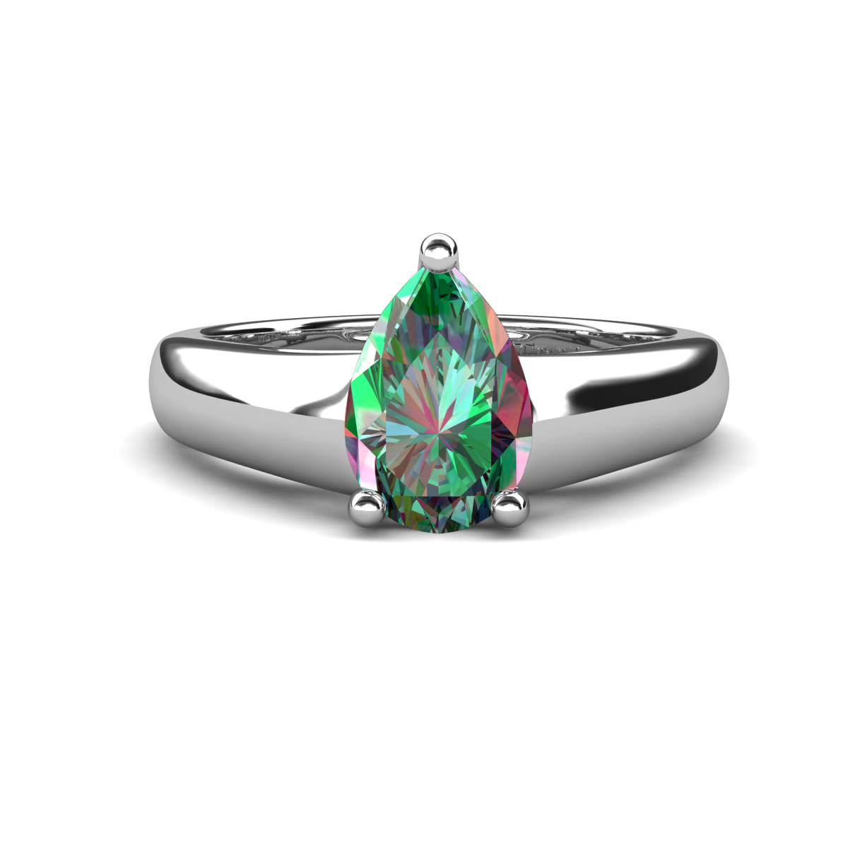 Nivora 1.11 ct Pear Shape Created Alexandrite Women Solitaire Engagement Ring 