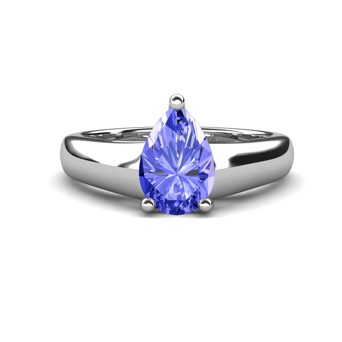 Nivora 1.40 ct Pear Shape Tanzanite Women Solitaire Engagement Ring 