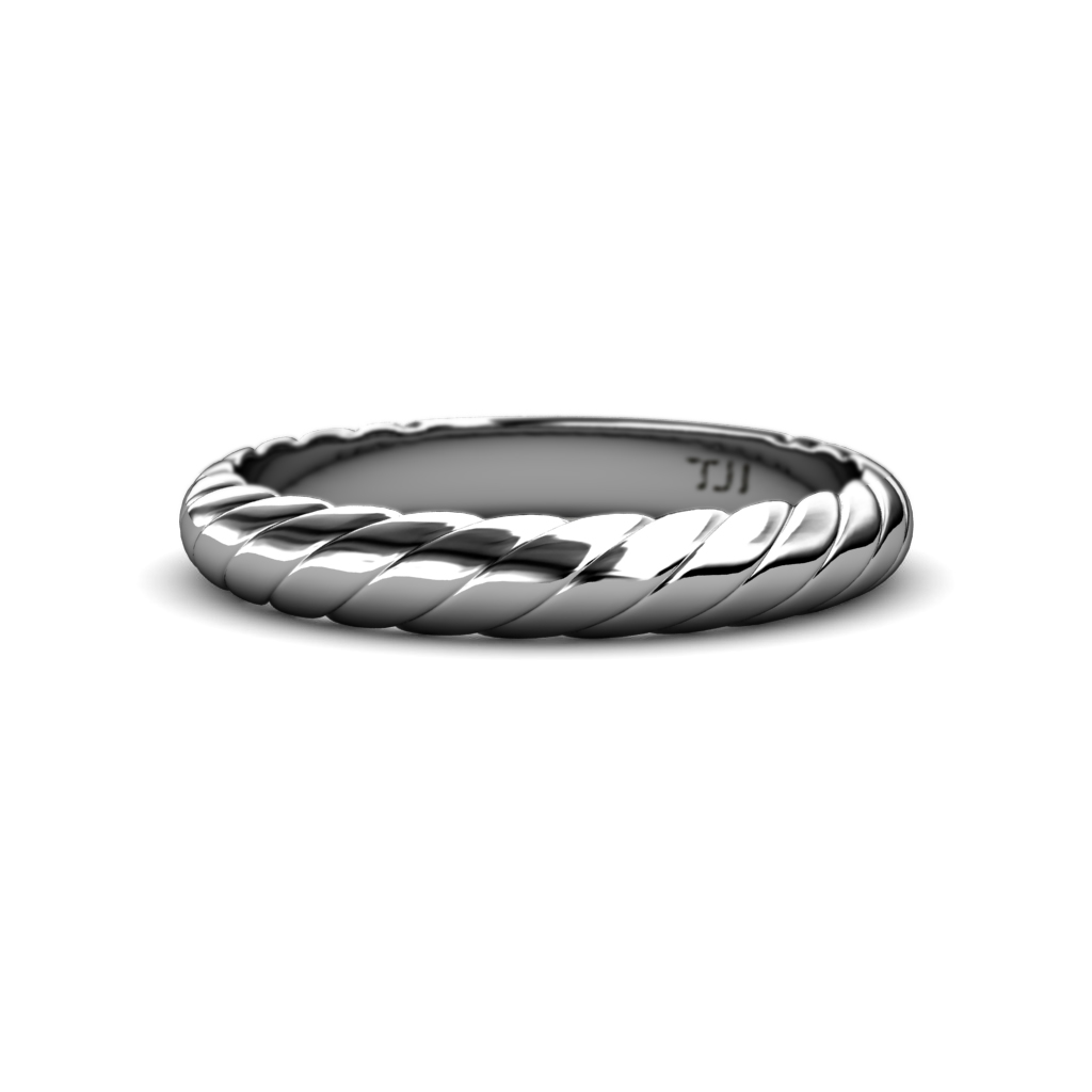 Eudora Retro Rope Wedding Band 