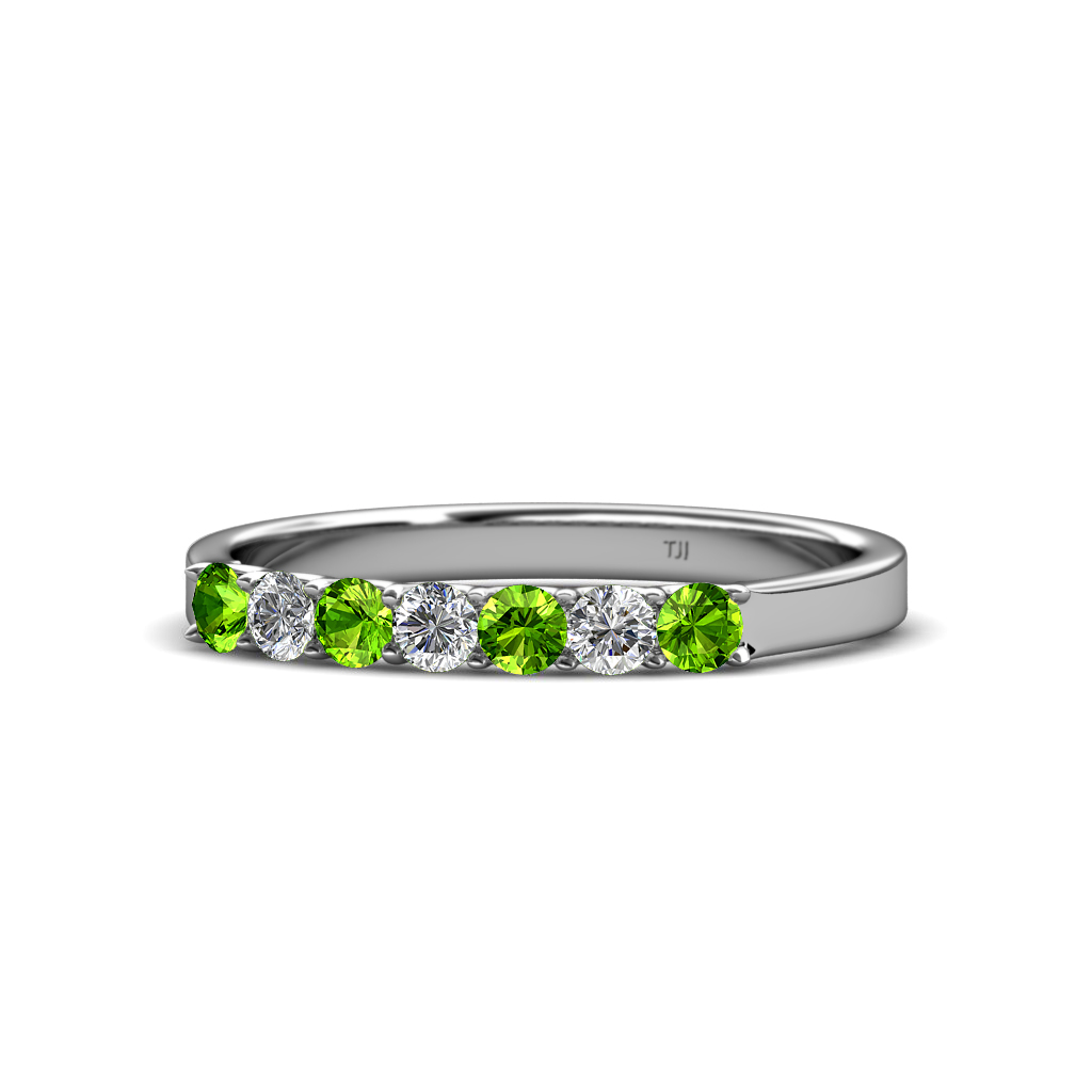 Fiala 2.70 mm Peridot and Diamond Wedding Band 