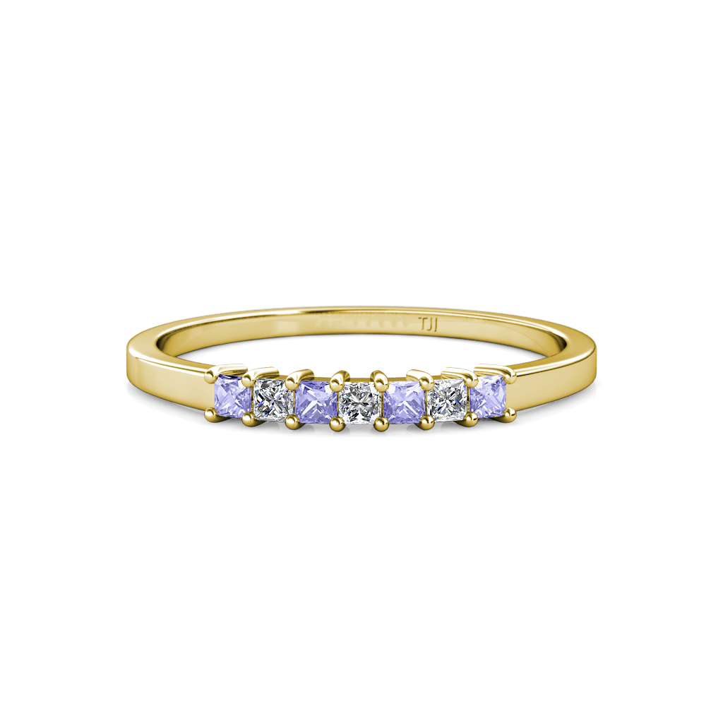 Evia 0.40 ctw Tanzanite and Natural Diamond Wedding Band 
